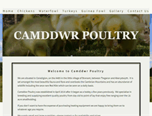 Tablet Screenshot of camddwrpoultry.co.uk